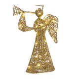 Kurt Adler 12-Inch Warm White Twinkle LED Gold Angel Tree Topper