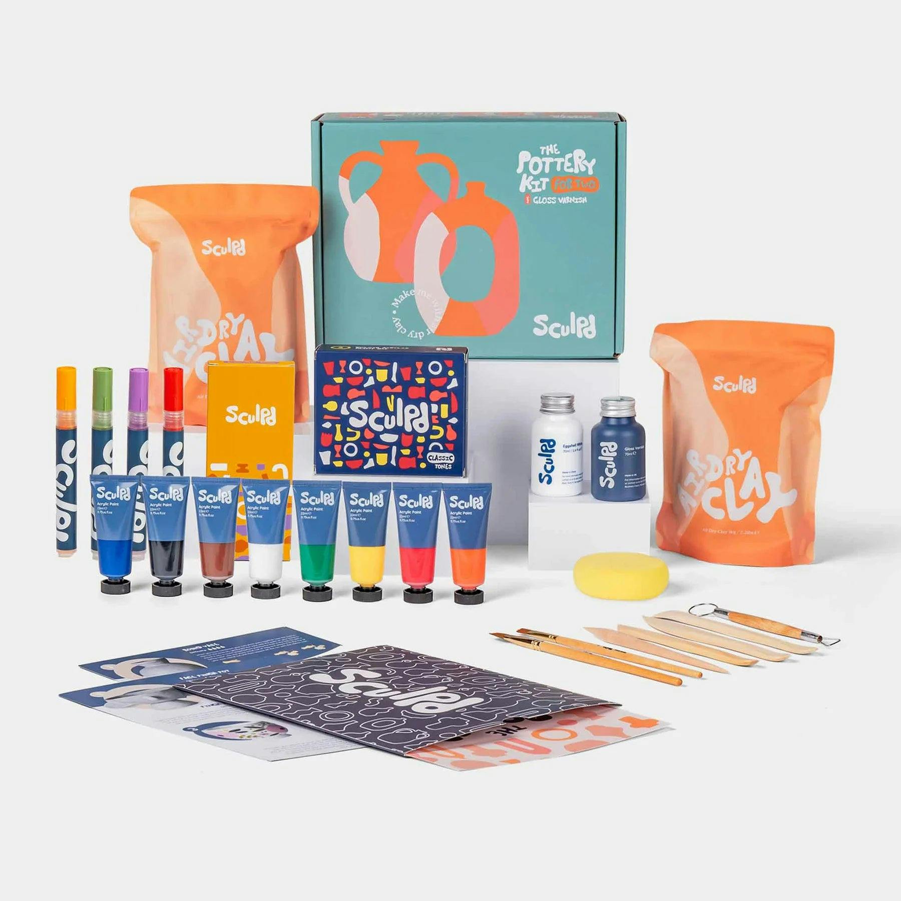 Home Pottery Kit with Paint Set