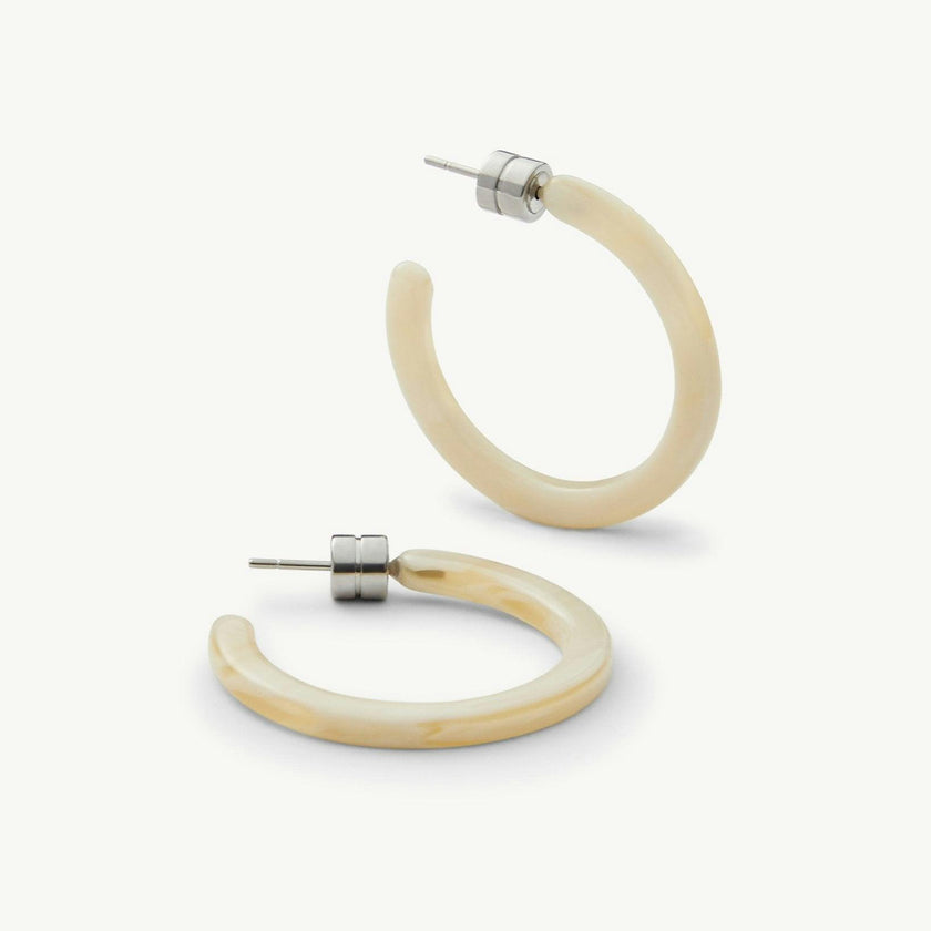 Mini Hoops in Alabaster