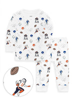 The Organic Long Sleeve Pajama Set [Football]