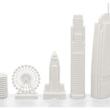 Chess Set Acrylic LOS ANGELES with Wood Map Board