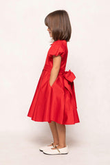 Mini Wrenley Dress in Red Taffeta