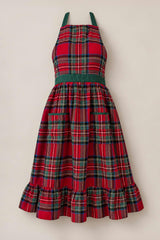 Ivy Apron in Holiday Plaid