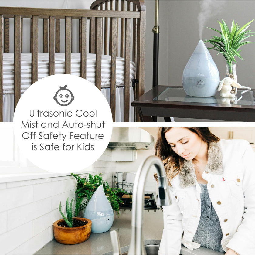 Droplet Cool-Mist Humidifier with Vapor Tray