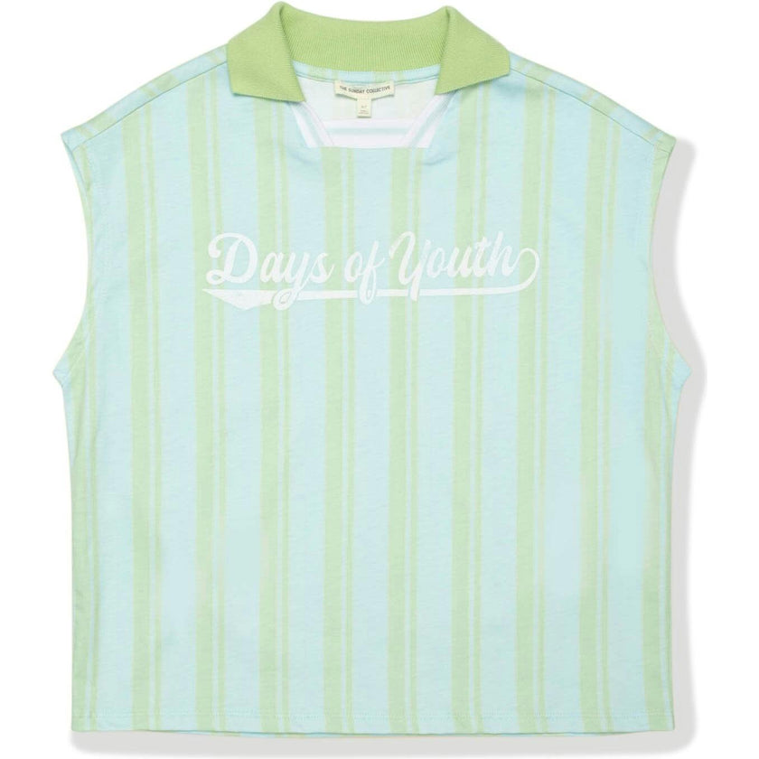 Organic Soccer Shirt in Cotton Candy Stripe