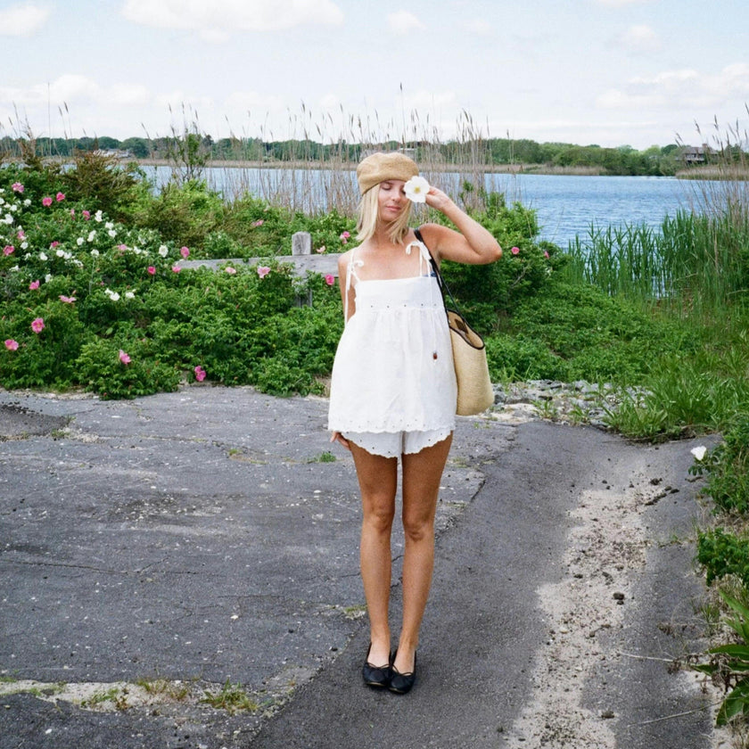 The Palmer Top - White Linen