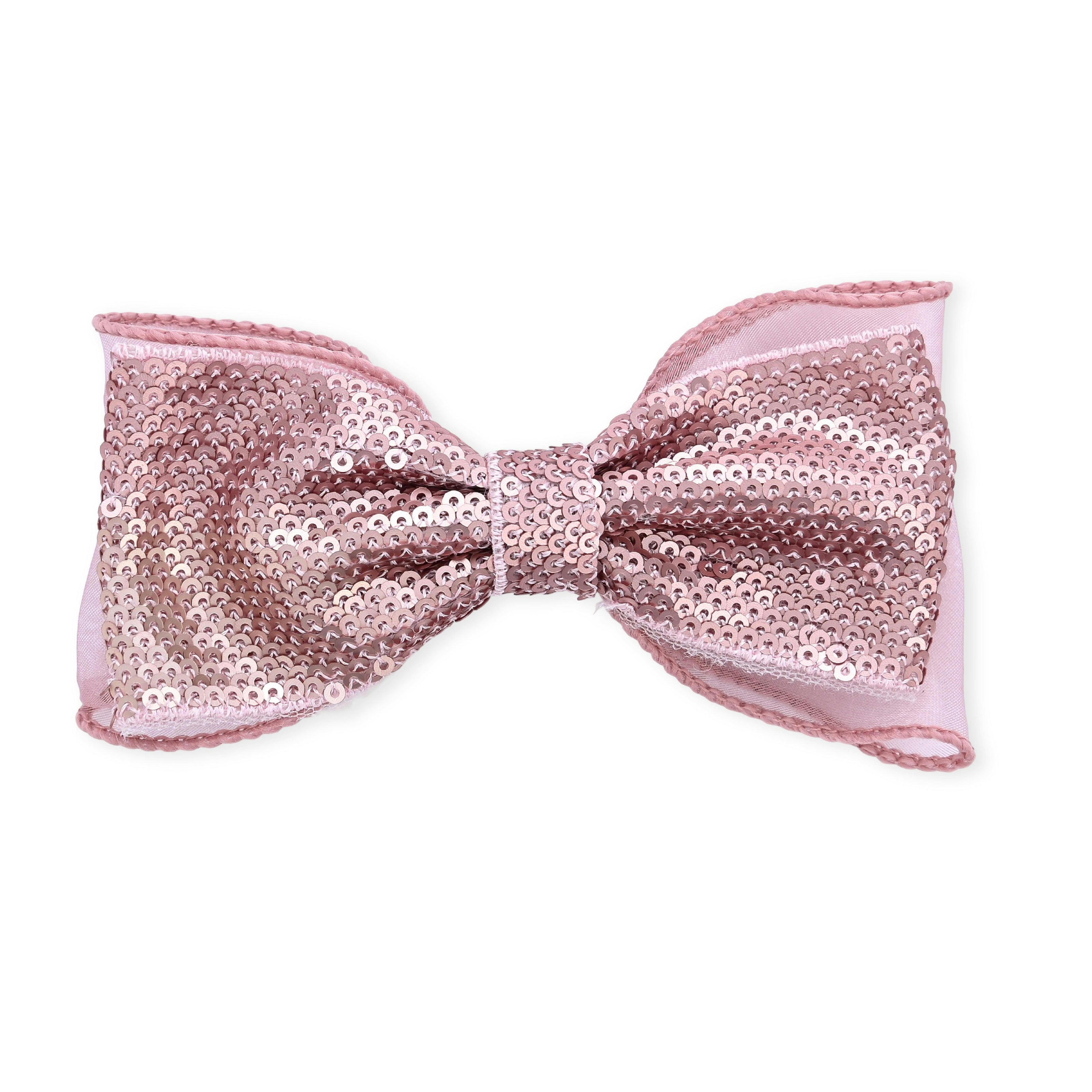 Multicolor Sequin Bow Clip Set