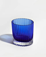 Wine Glasses NASTRI Set of 6  Blue 10 oz, H 3.3"