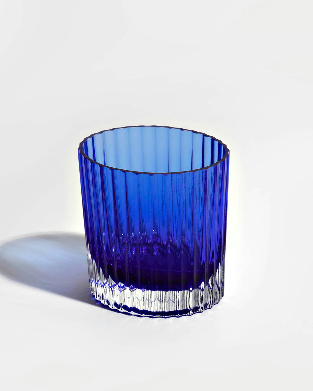 Wine Glasses NASTRI Set of 6  Blue 10 oz, H 3.3