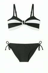 Kenzie Stripe Twist Knot Bikini - Juniors