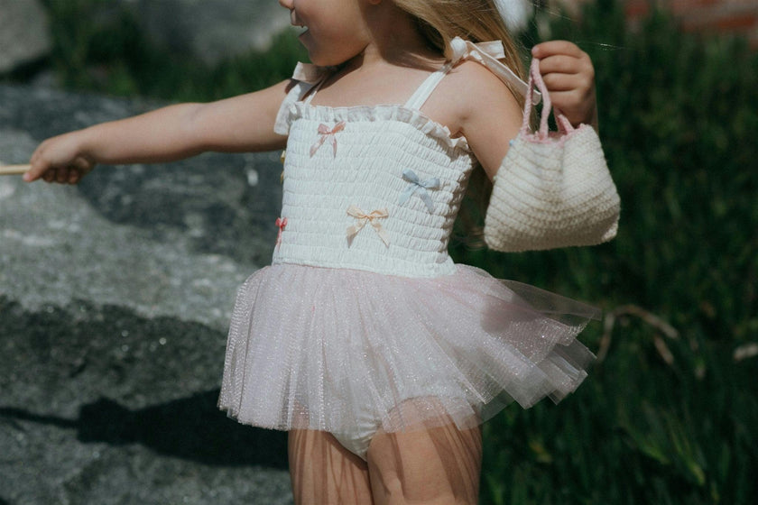 Bows Tutu - Ivory/Multicolor