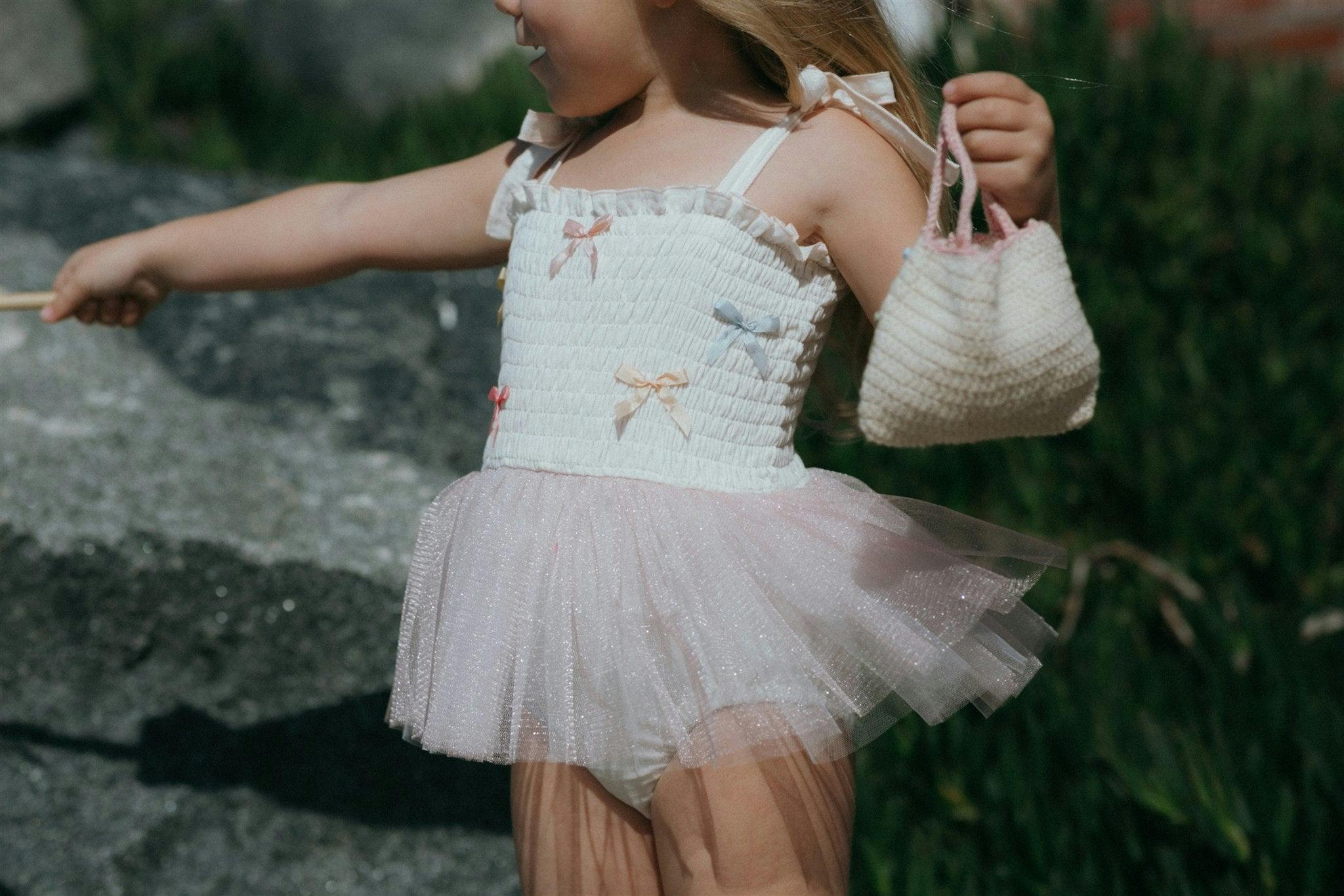 Bows Tutu - Ivory/Multicolor
