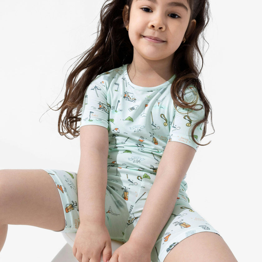 Golf Bamboo Kids Pajama Short Set
