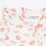Little Peaches - 2 Way Ruffle Sleeve Zipper Footie