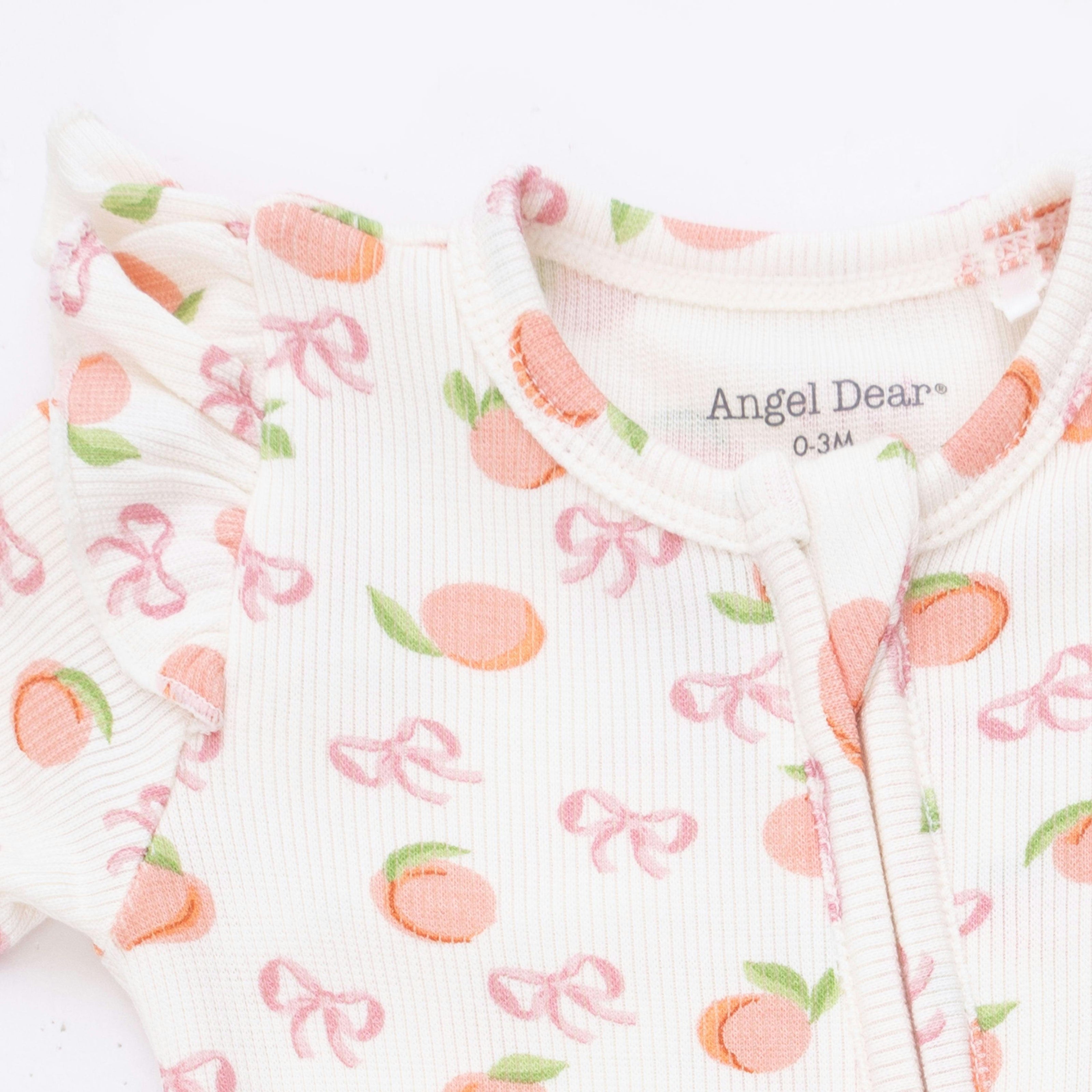 Little Peaches - 2 Way Ruffle Sleeve Zipper Footie