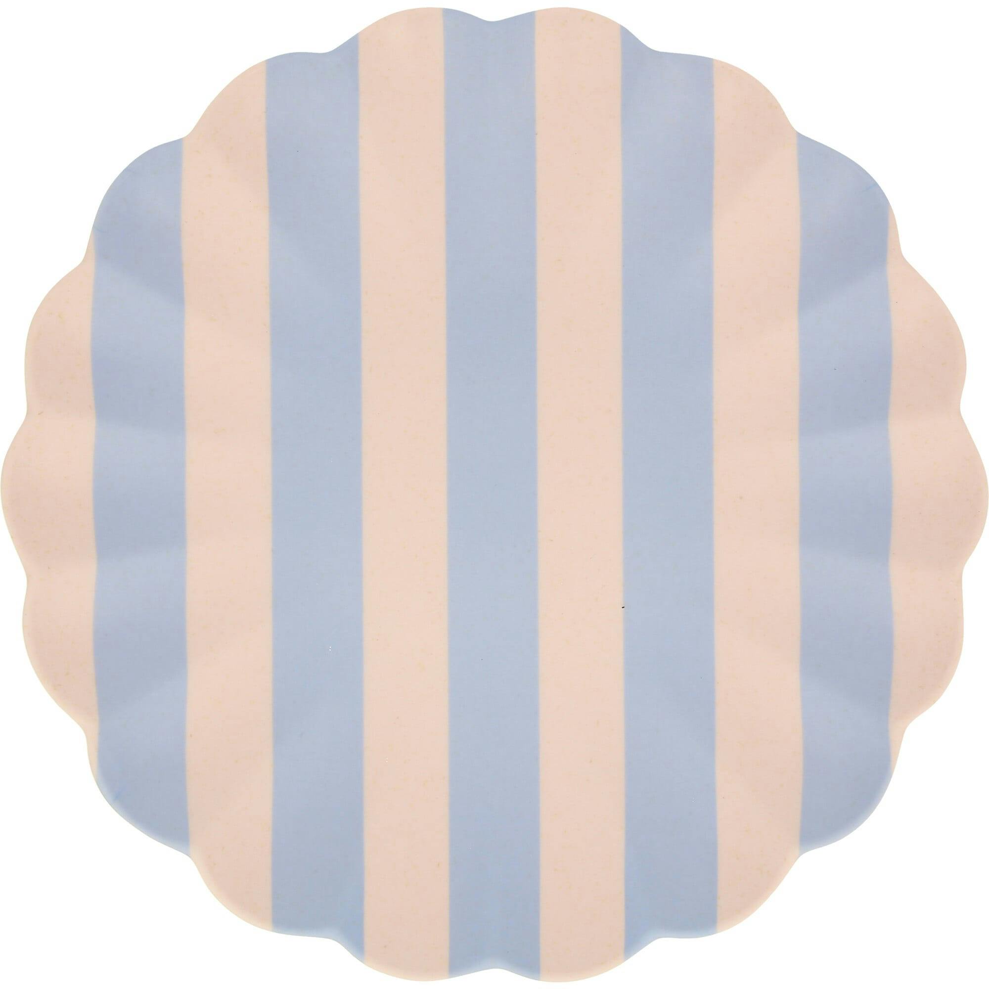 Stripy Reusable Bamboo Large Plates