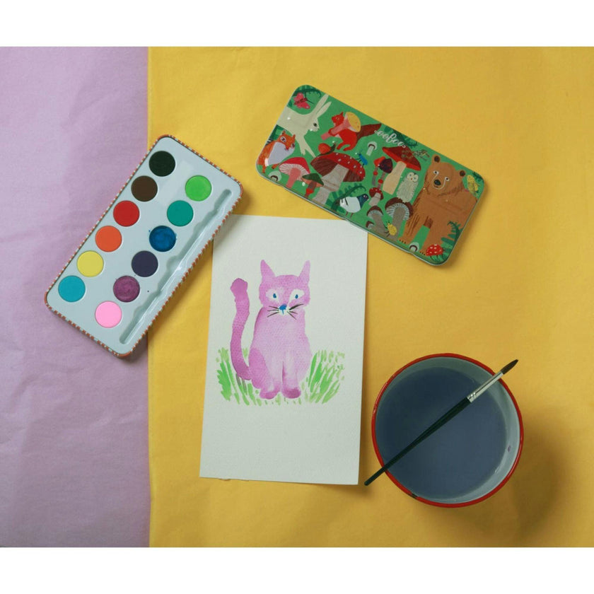 Mushroom Watercolors Paint Set/12 Colors