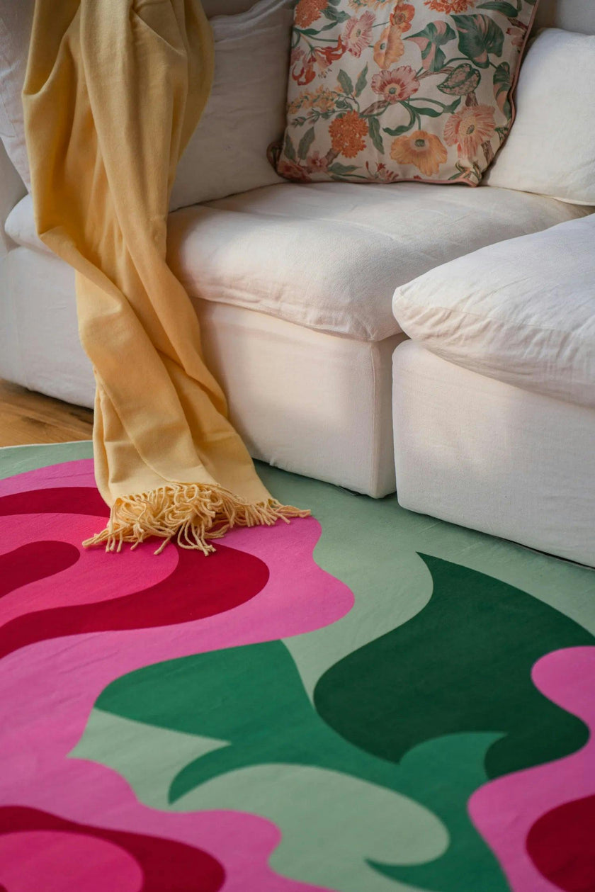 Irregular Rose Garden Floral Rug by Maggie Stephenson