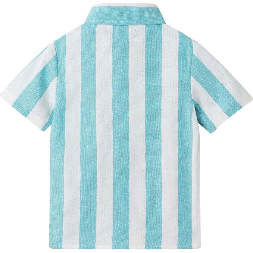 Infant Boys Airy Oxford Set | Green Stripe