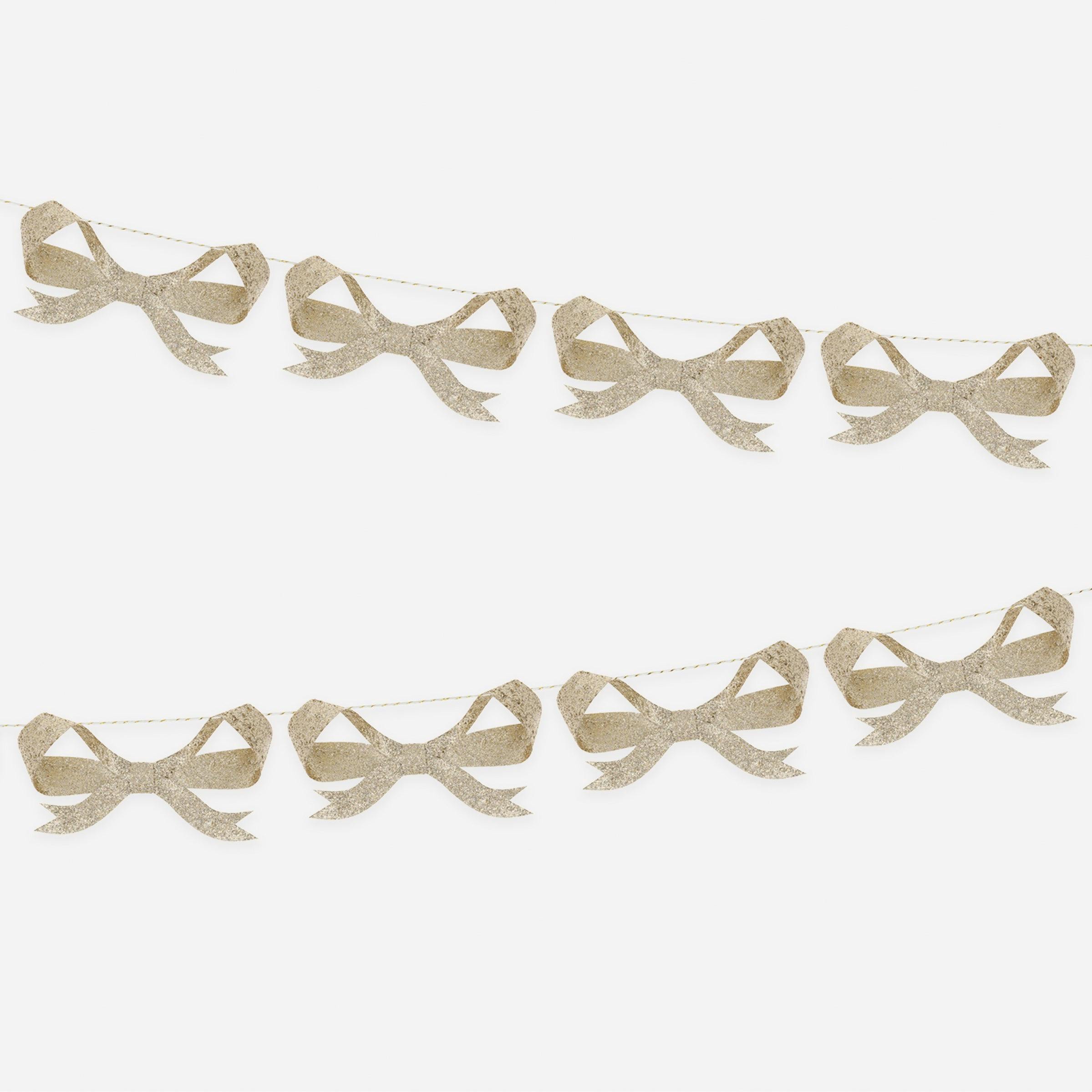 Glitter Bow Garland