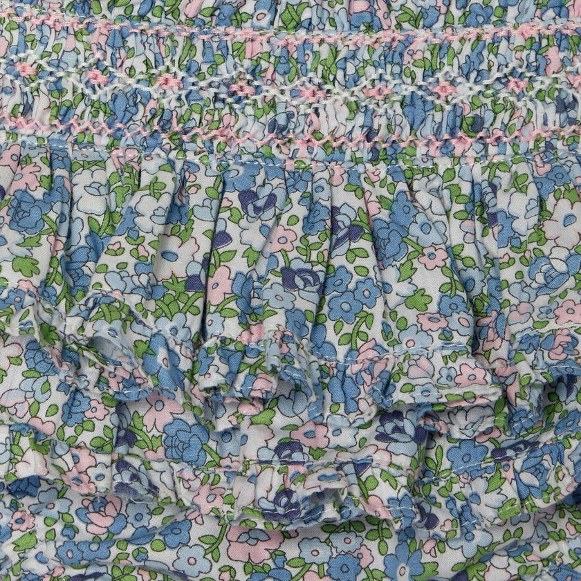Hand-Smocked Baby Skort Pearl