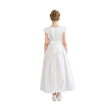 White Dalmira Puff Sleeve Formal Dress
