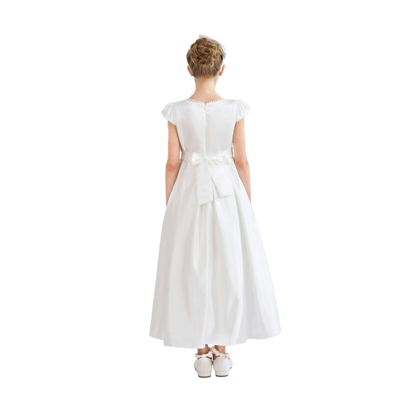 White Dalmira Puff Sleeve Formal Dress