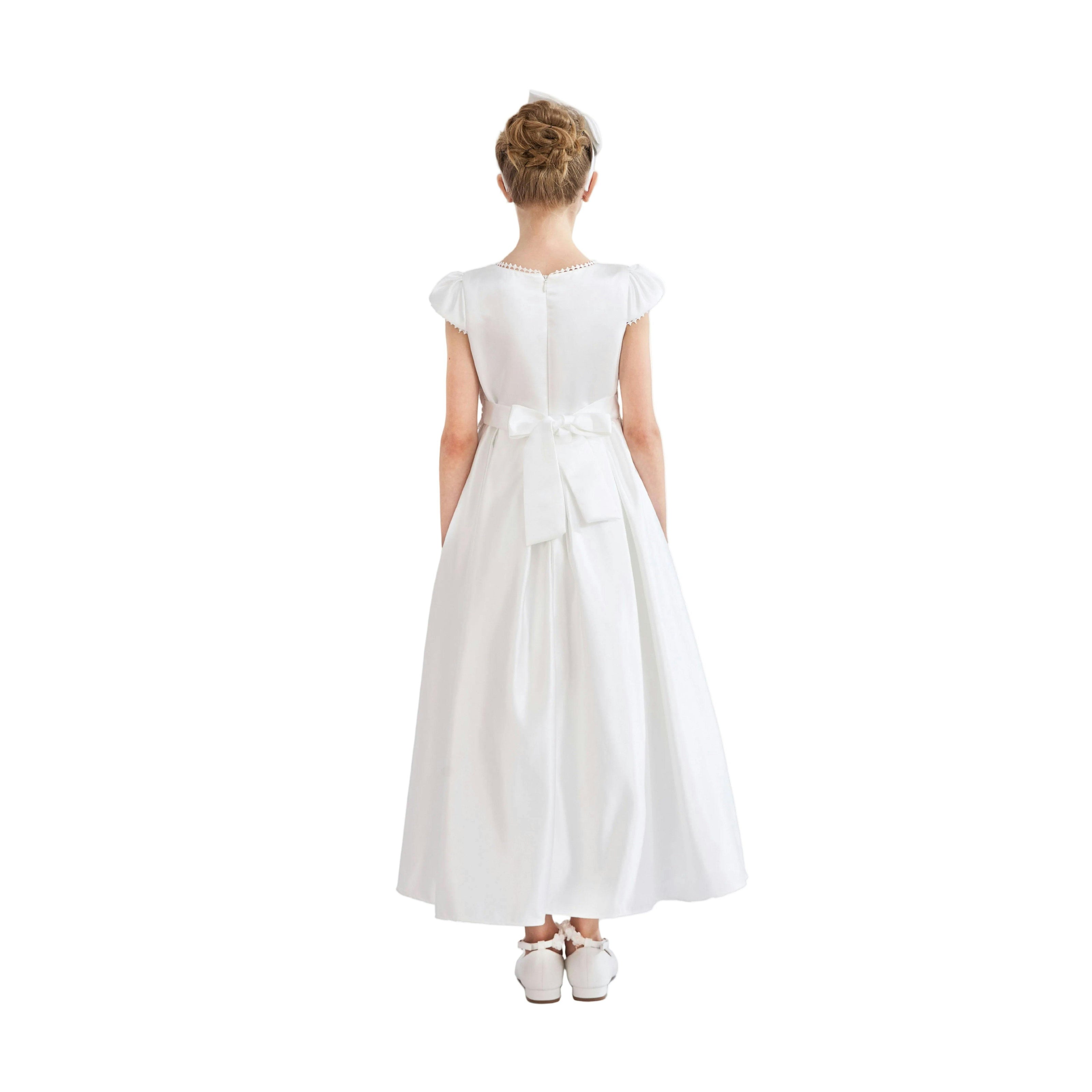 White Dalmira Puff Sleeve Formal Dress