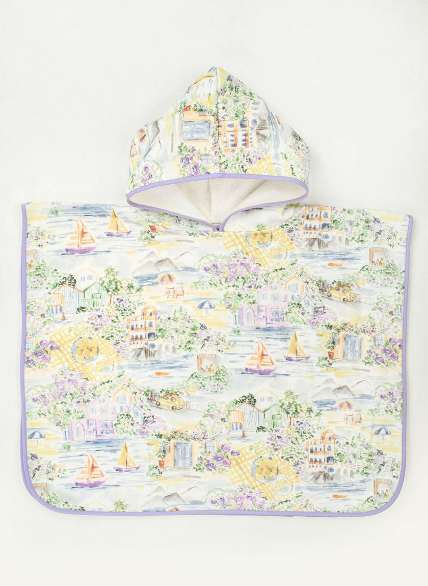 Children's Organic Swim Poncho - Limoncello