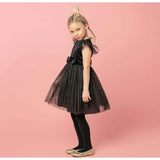 Wednesday Velvet & Glitter Tulle Party Dress