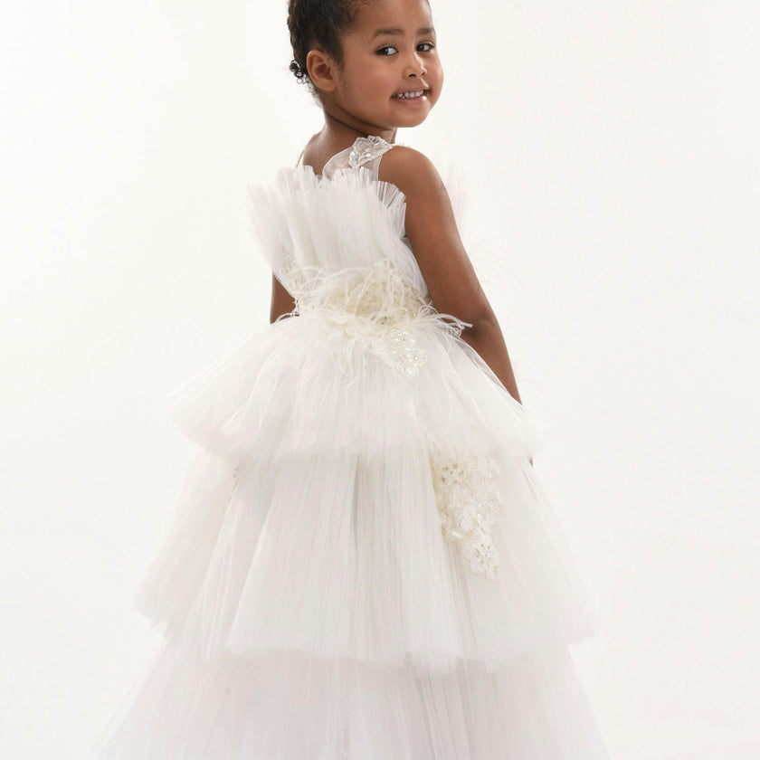 White Zayante Tiered Dress