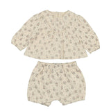 Winter Forest Long Puff Sleeve Top & Short 2-Piece Set