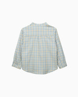 Oscar Shirt in Pale Blue/Oatmeal Check
