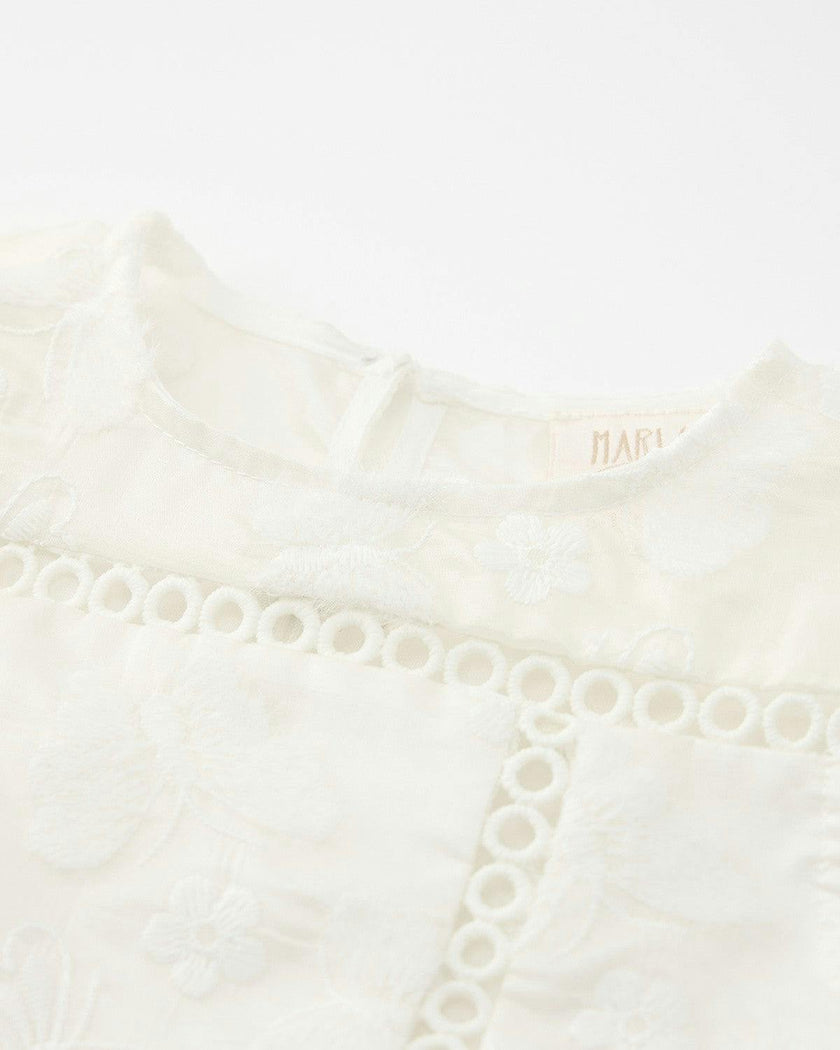 Alisha Frill Embroidered Mini Dress (Baby)
