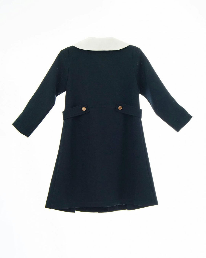 Zelie dress (dark-sapphire tweed)