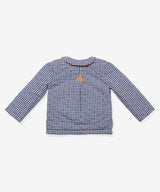 Reversible Quilted Jacket, Marine Tiny Check