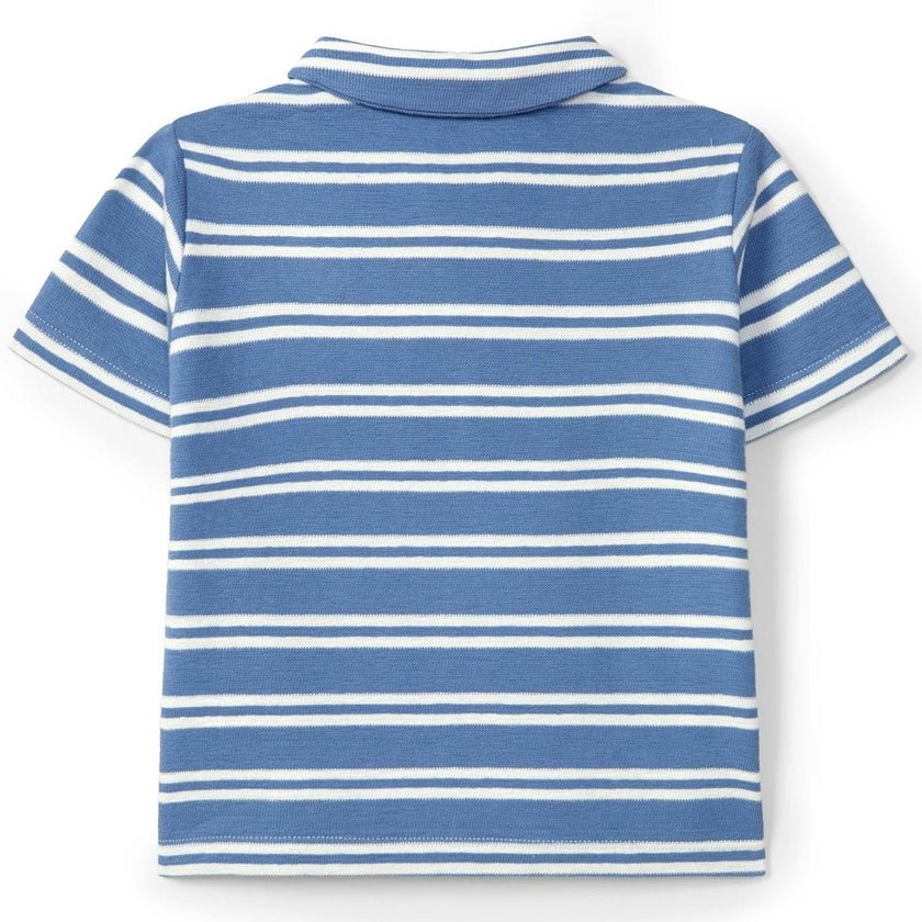 LARANJINHA Striped Sailor Polo - Blue