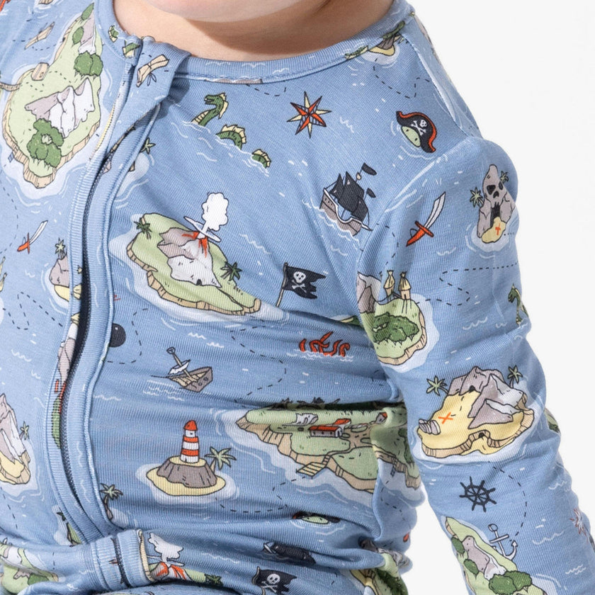 Pirate Cove Bamboo Convertible Footie