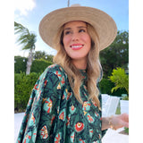 Women's Zinnia Classic Short Brim Long & Thin Grosgrain Ribbon Sun Hat, White