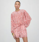 The Skye Top - Coral Corsica Paisley