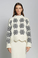 SIENNA SWEATER | IVORY + BLACK