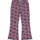 All-Over Leaf Floral Print Flared Leggings