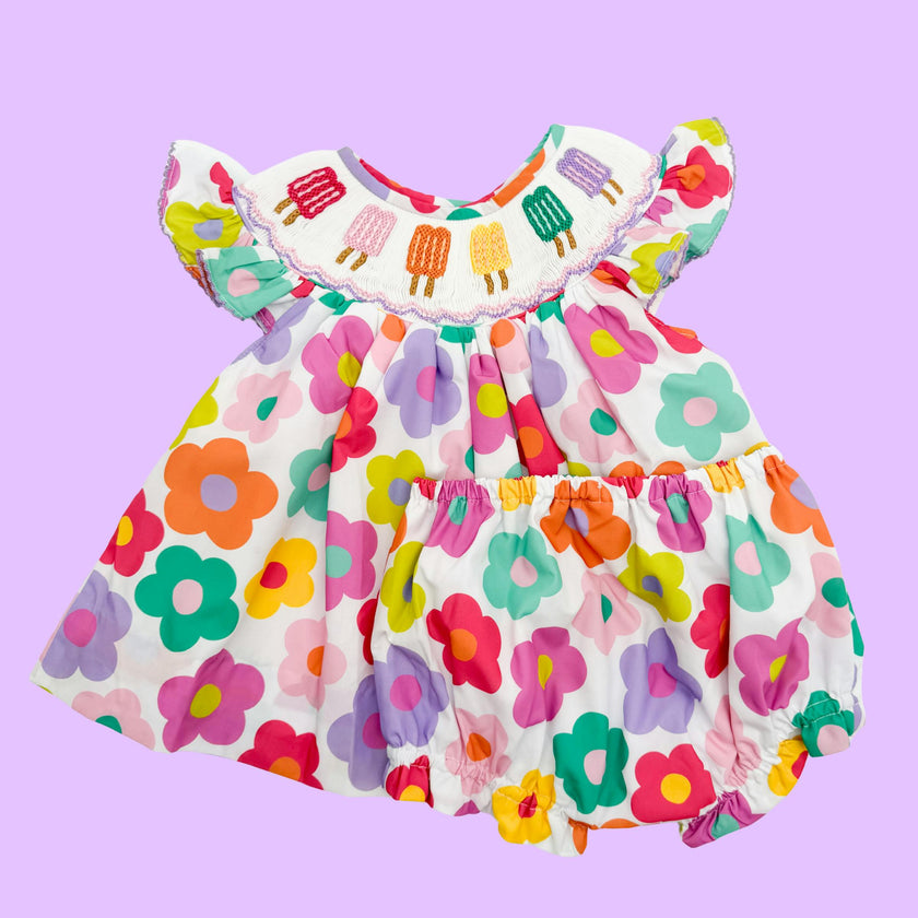 Popsicle Smocked Diaper Cover Set (FINAL SALE)
