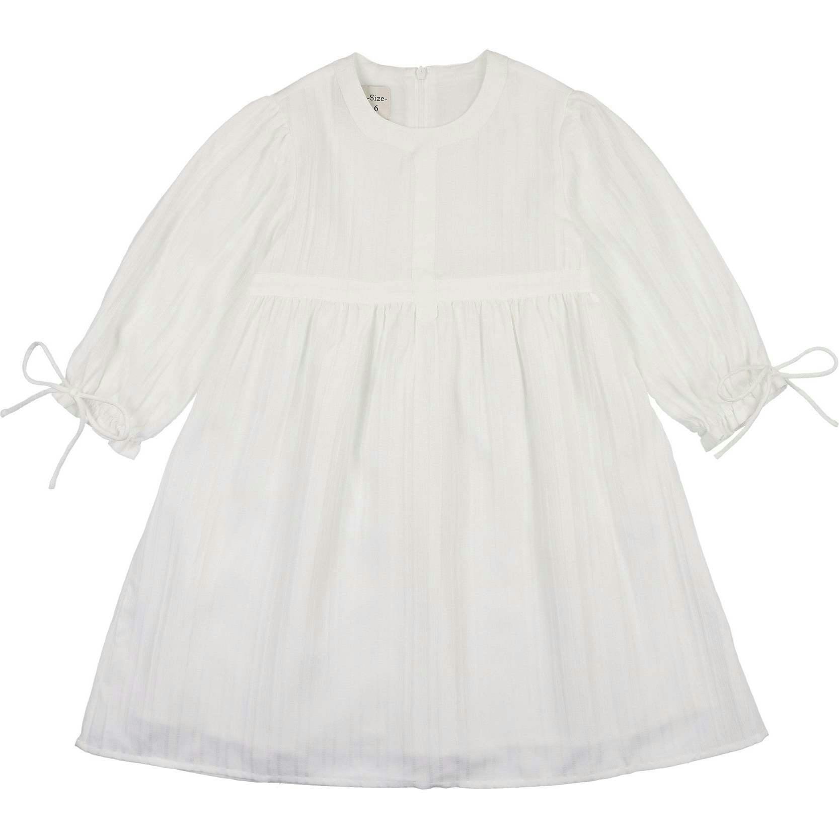 Striped Faux Tab 3/4 Sleeve Dress