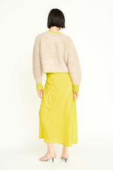 Fargo Knit Jacket in Sand/Lemongrass