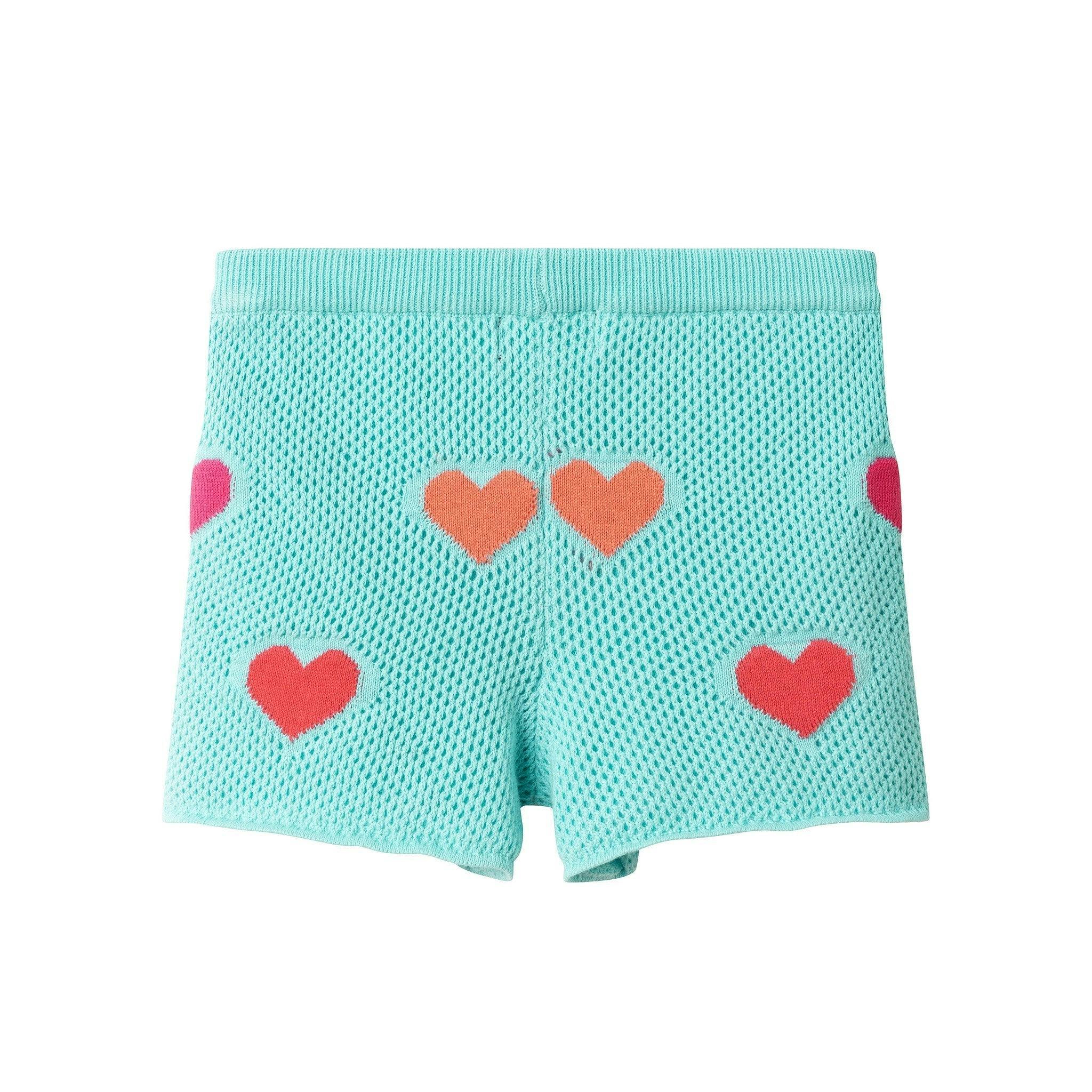 Girls Heart Crochet Set | Aqua Hearts