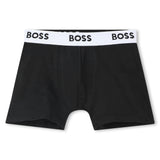Black 3-Pack Logo Boxer Trunks
