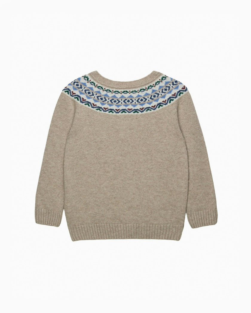 Frankie Fairisle sweater in Oatmeal