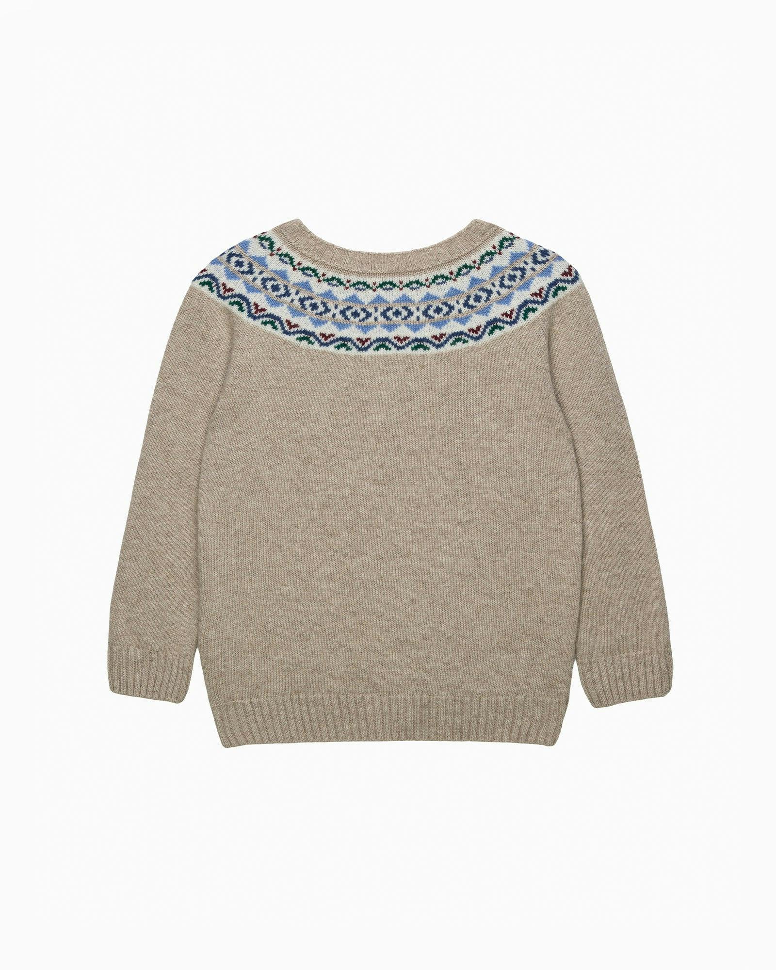 Frankie Fairisle sweater in Oatmeal