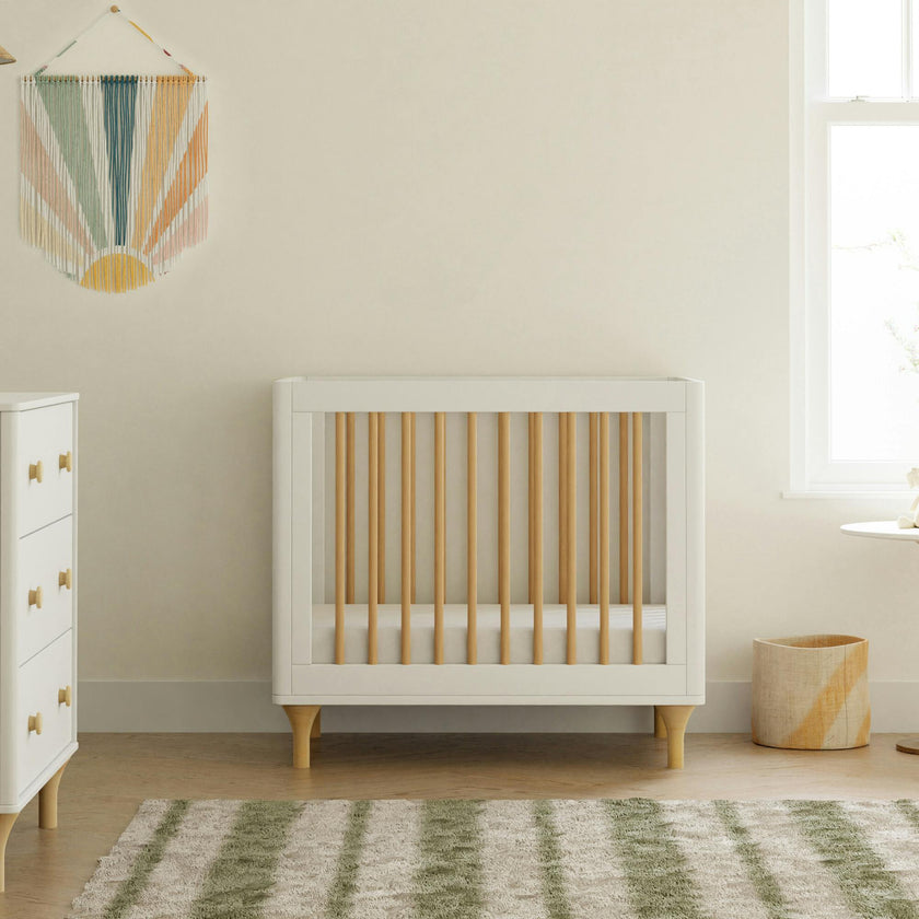 Lolly 4-in-1 Convertible Mini Crib and Twin Bed with Toddler Bed Conversion Kit